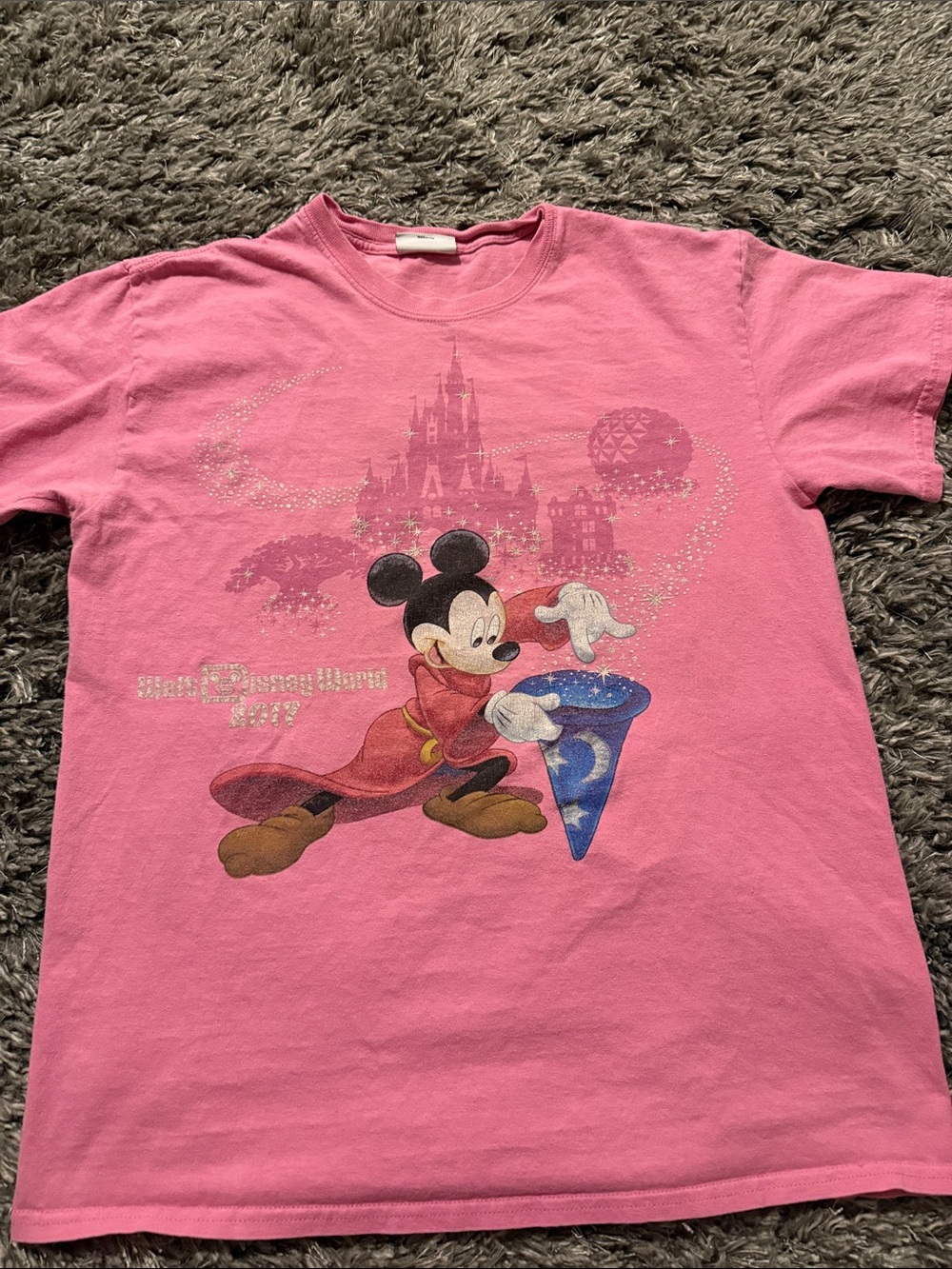 Pink Walt Disney World Mickey Mouse Graphic T-Shirt